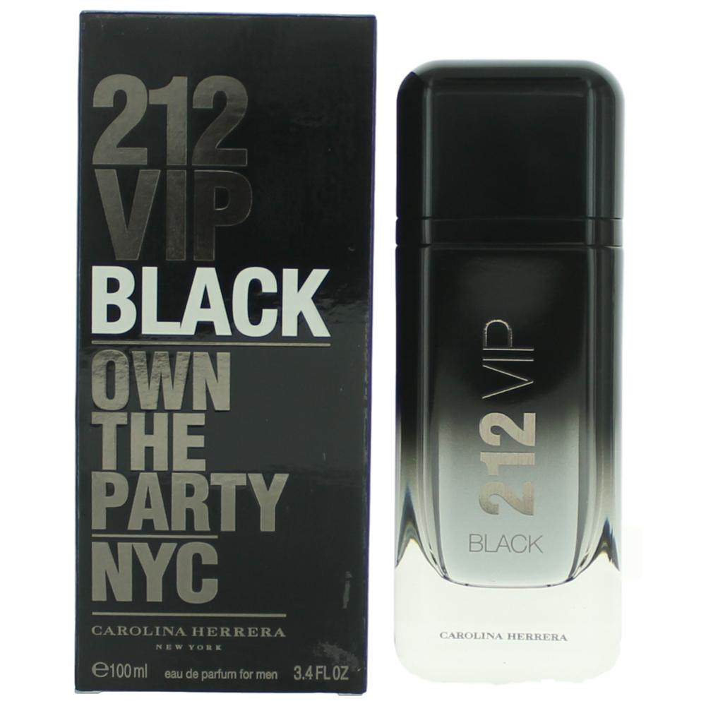 Bottle of 212 VIP Black by Carolina Herrera, 3.4 oz Eau De Parfum Spray for Men